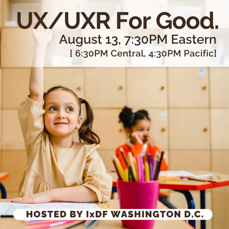 Cover Image for ✅ UX/UXR For Good: Next Session – Bring Your Ideas, Values, Energy