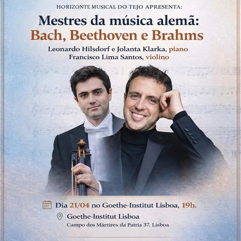 Cover Image for German Masters: Bach, Beethoven and Brahms at Goethe Institut Lisboa