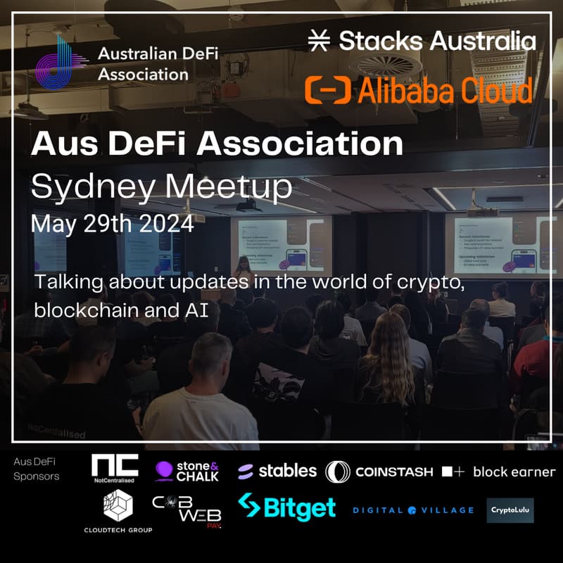 Cover Image for Aus DeFi Association Sydney - May 2024