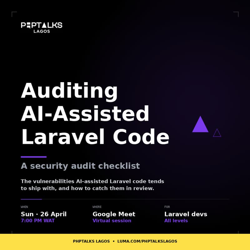 Cover Image for Auditing AI-Assisted Laravel Code: A Security Audit Checklist