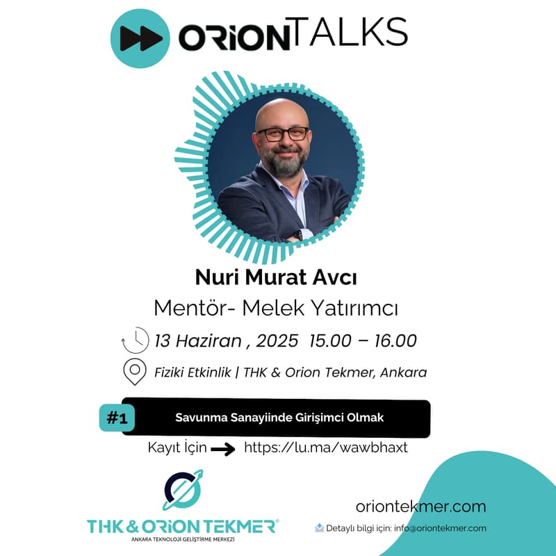 🎙 ORION TALKS Devam Ediyor: Savunma Sanayiinde Girişimci Olmak! için kapak görseli