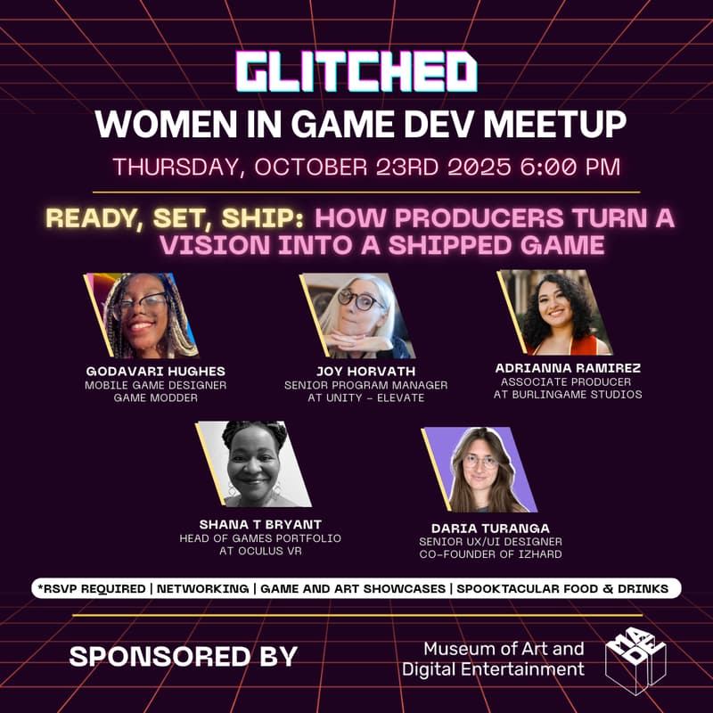 Cover Image for GLITCHED - Women in Game Development Meetup