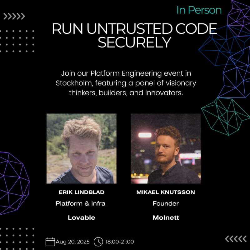 Cover Image for PlatEng STHLM x lovable - Run Untrusted Code Securely