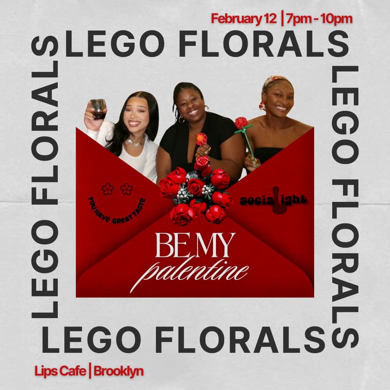Cover Image for Be My Palentine: Lego Floral Making Party