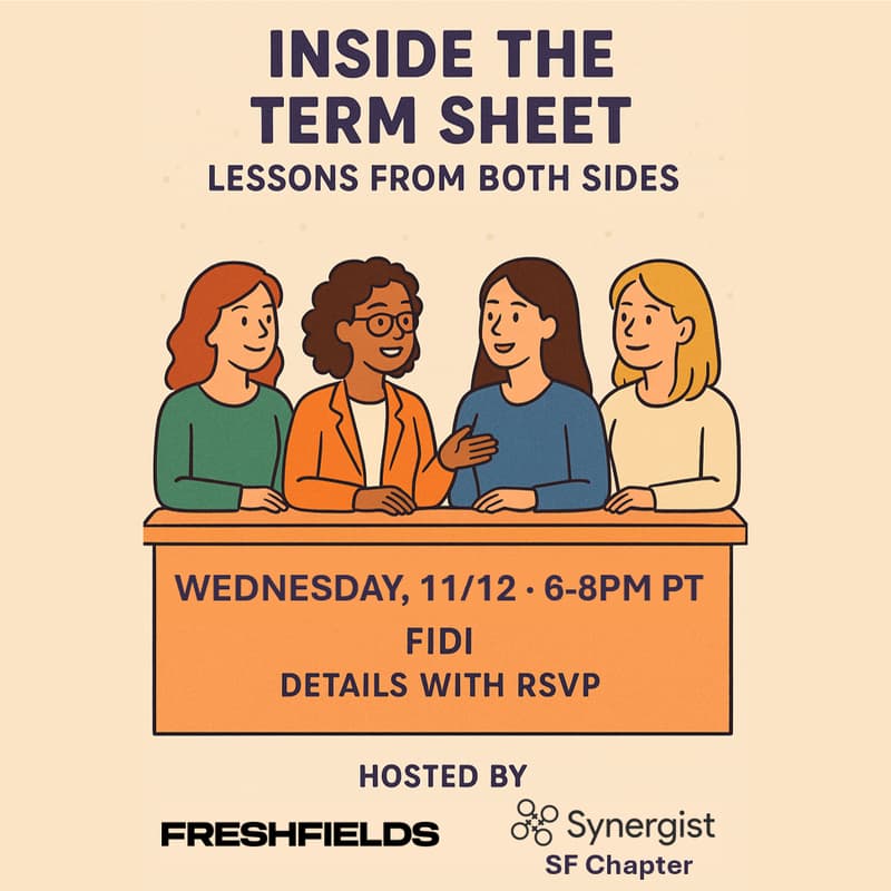 Cover Image for Synergist SF x Freshfields | Inside the Term Sheet: Lessons from Both Sides