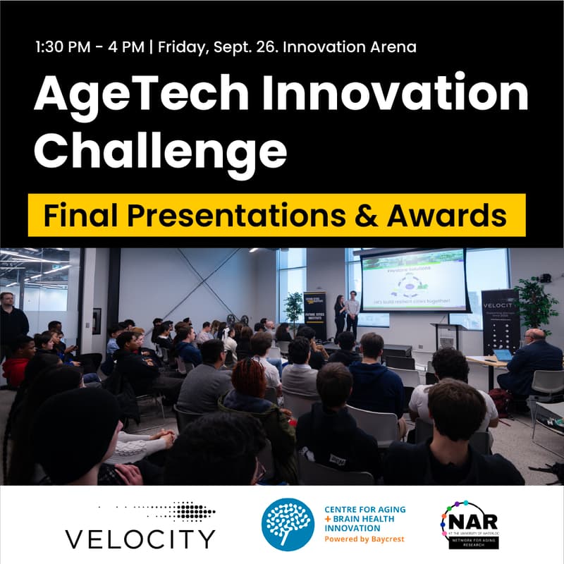 Cover Image for Velocity AgeTech Innovation Challenge Final Presentations & Awards
