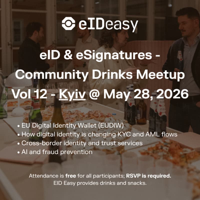 Cover Image for eID & eSignatures - Community Drinks Meetup Vol 12 - Kyiv @ May 28, 2026