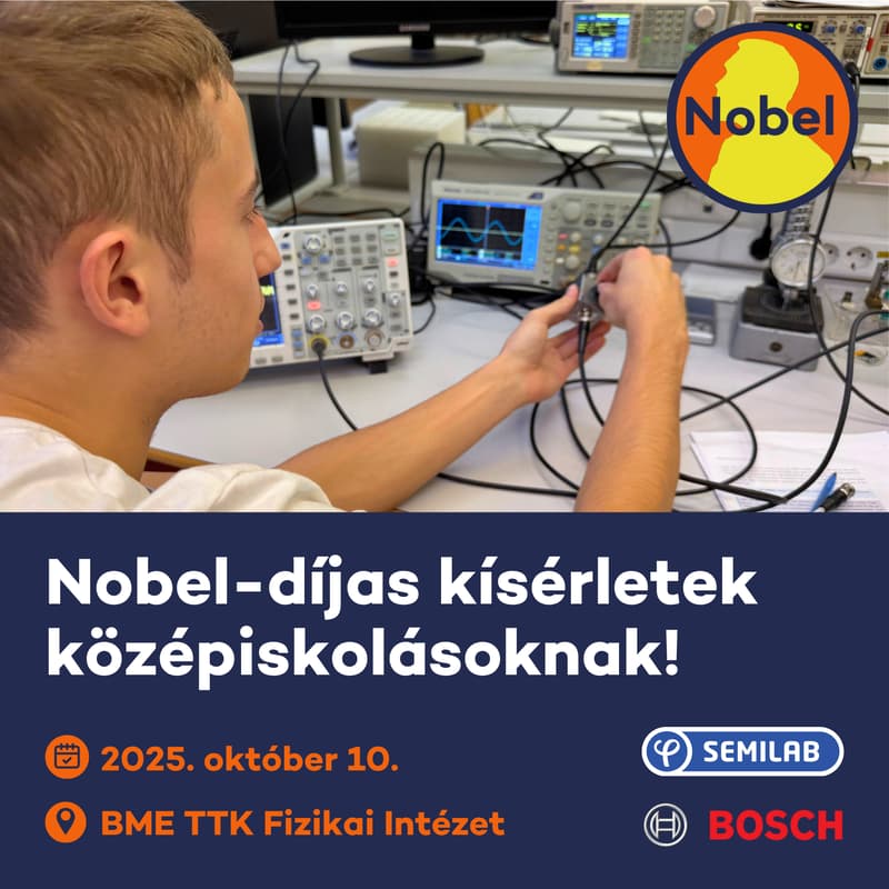 Cover Image for Nobel-díjas kísérletek 2025 - regisztráció a második péntek délutáni alkalomra (október 10.)