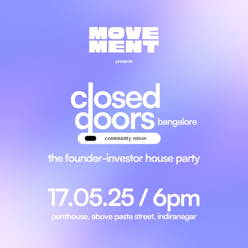 Cover Image for closed doors / founders & investors community mixer by movement (prev. TISC)
