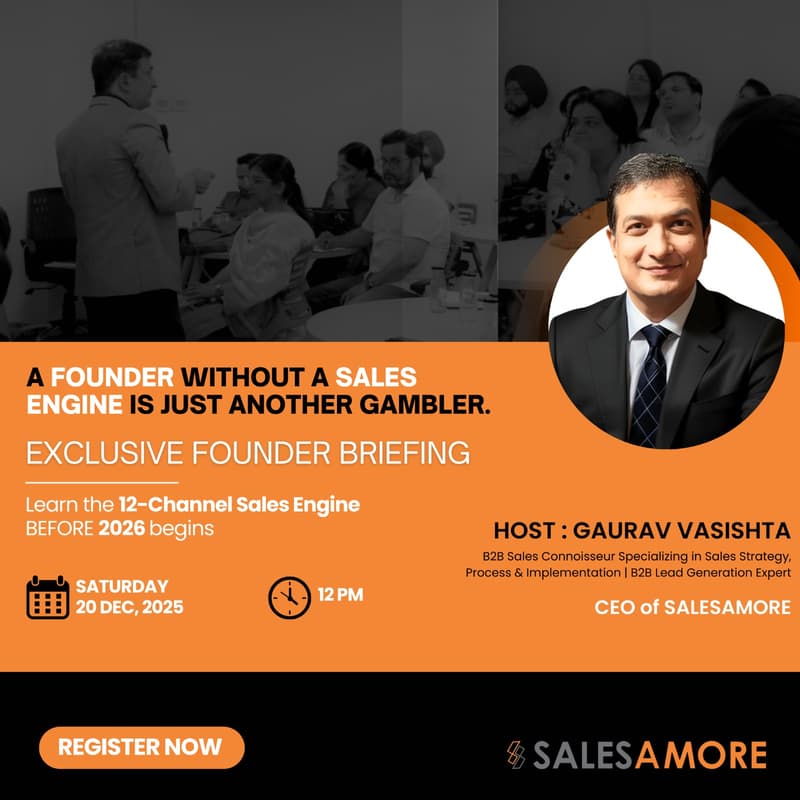Cover Image for A FOUNDER WITHOUT A SALES ENGINE IS JUST ANOTHER GAMBLER