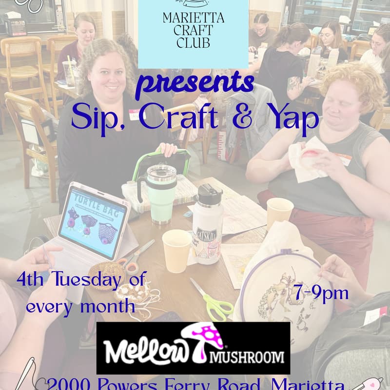 Cover Image for Marietta Craft Club : Sip, Craft & Yap