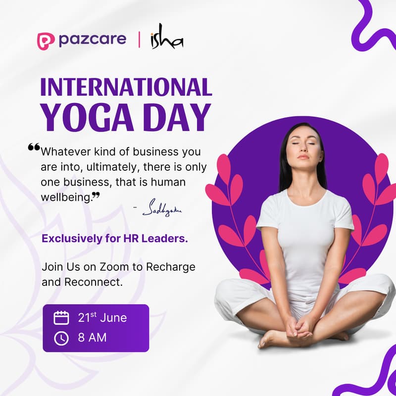 Cover Image for Yoga Session with Pazcare and Isha Foundation