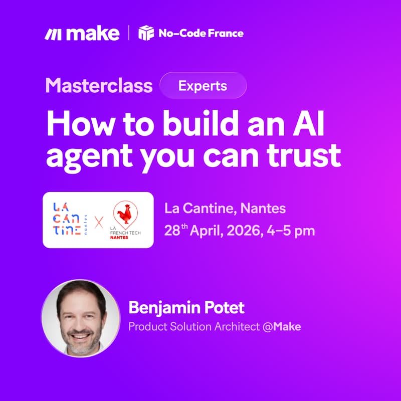 Cover Image for [Masterclass]: how to level up your Make automations