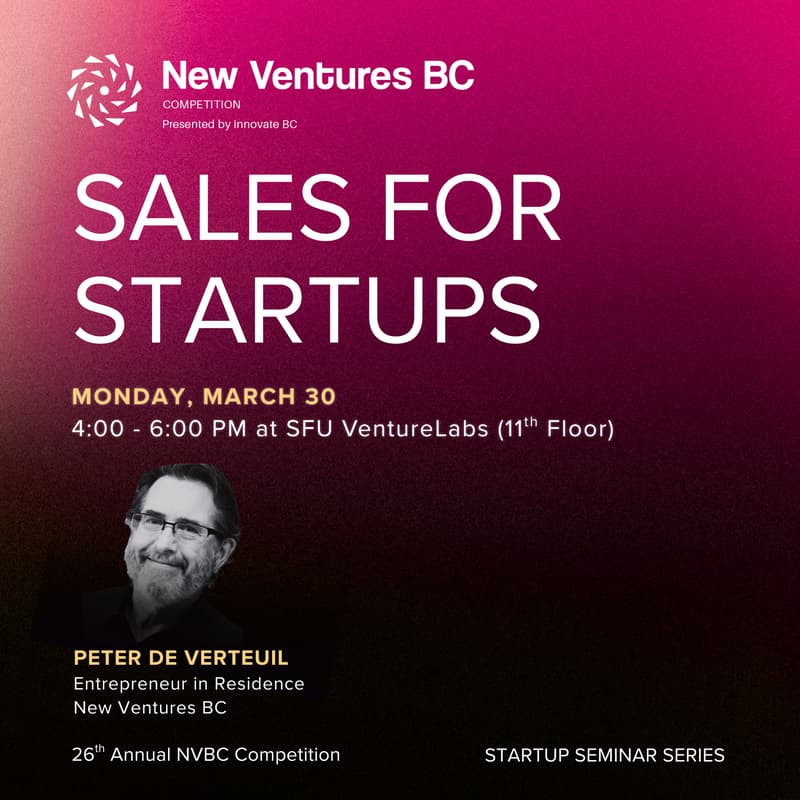 Cover Image for Startup Seminar Series: Sales for Startups