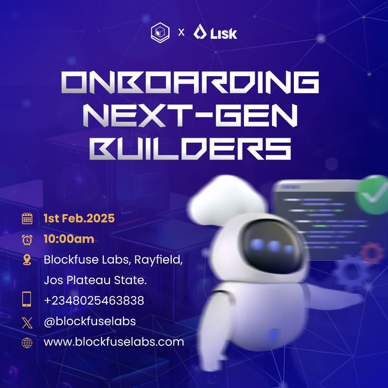 Cover Image for LISK JOS MEETUP (Onborading Next-Gen Builders)