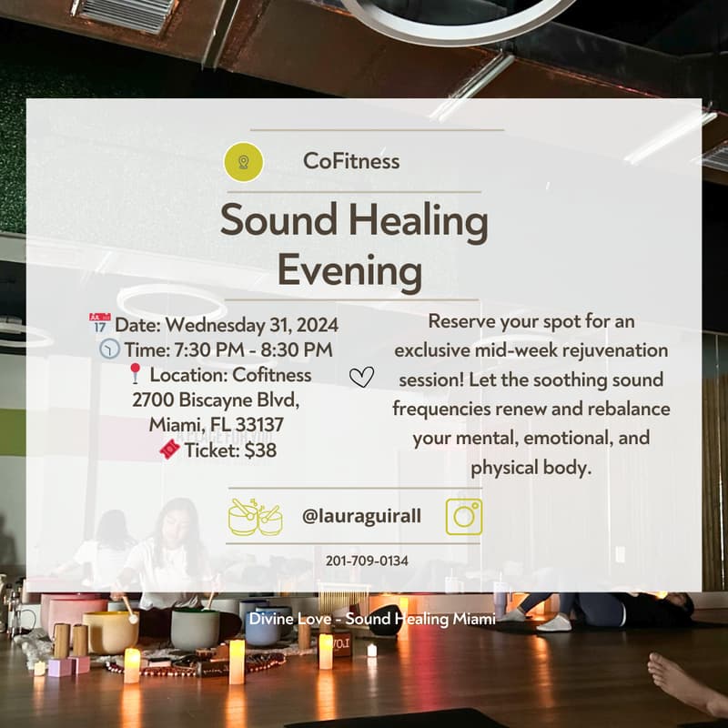 Cover Image for Sound Healing Mid-Week Reset in Edgewater, Miami