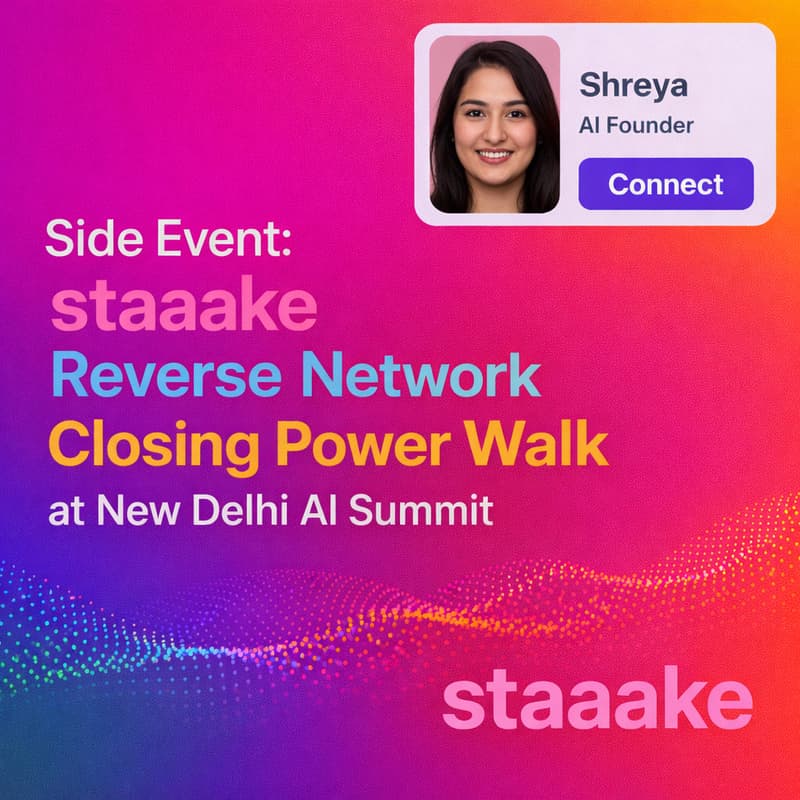 Cover Image for Side Event: staaake Reverse Network Closing Power Walk at New Delhi AI Summit!