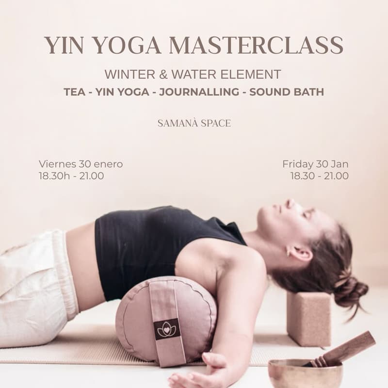 Cover Image for 🌊 Yin Yoga I Winter Water Element Masterclass I Sound Bath