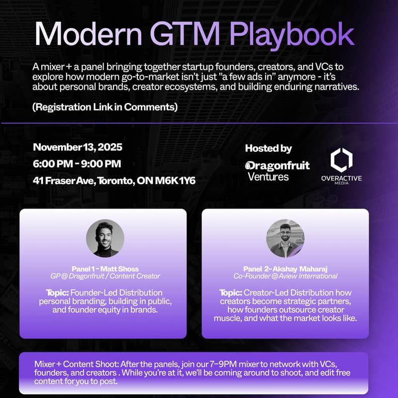 Cover Image for The Modern Startup GTM Playbook: Dragonfruit Ventures x OverActive Media