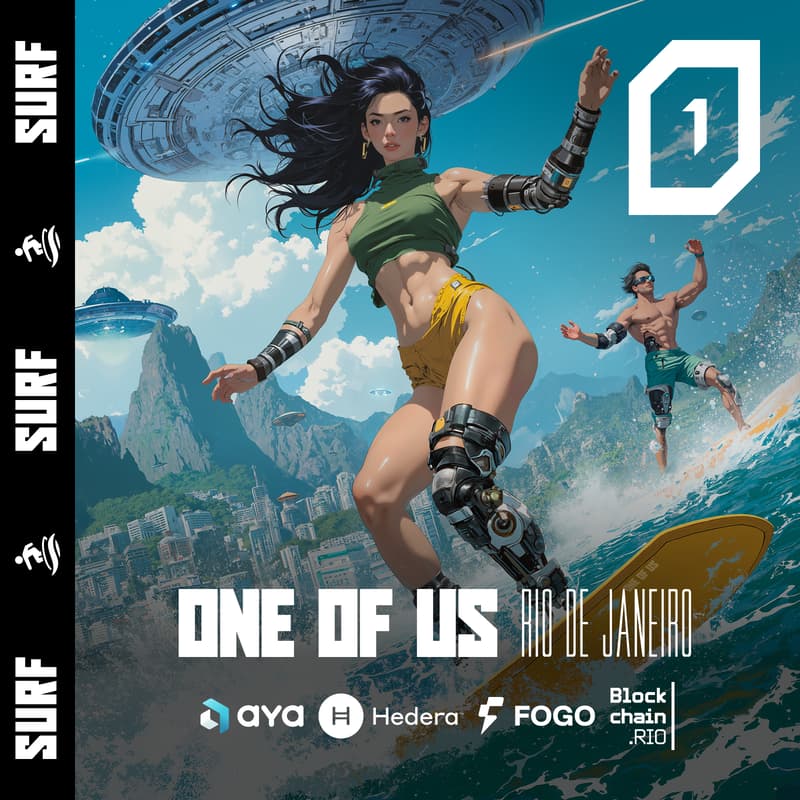 Cover Image for ONE OF US Surf // Aya, Blockchain Rio, Hedera & Fogo