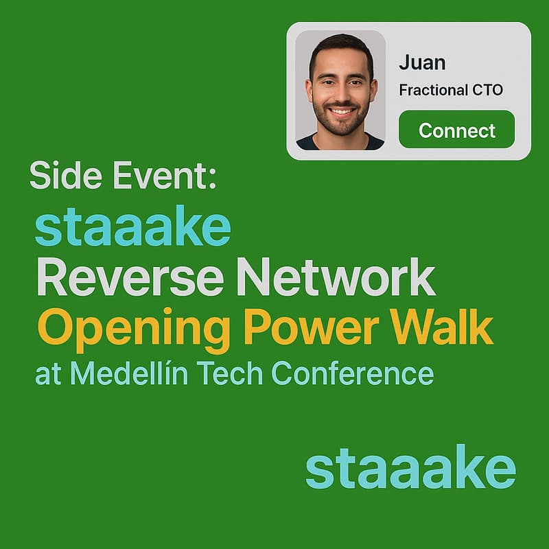 Cover Image for Side Event: staaake Reverse Network Opening Power Walk at Medellin AI/Tech Conference