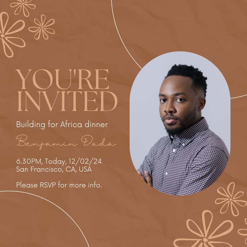 Cover Image for Building for Africa dinner with Benjamin Dada