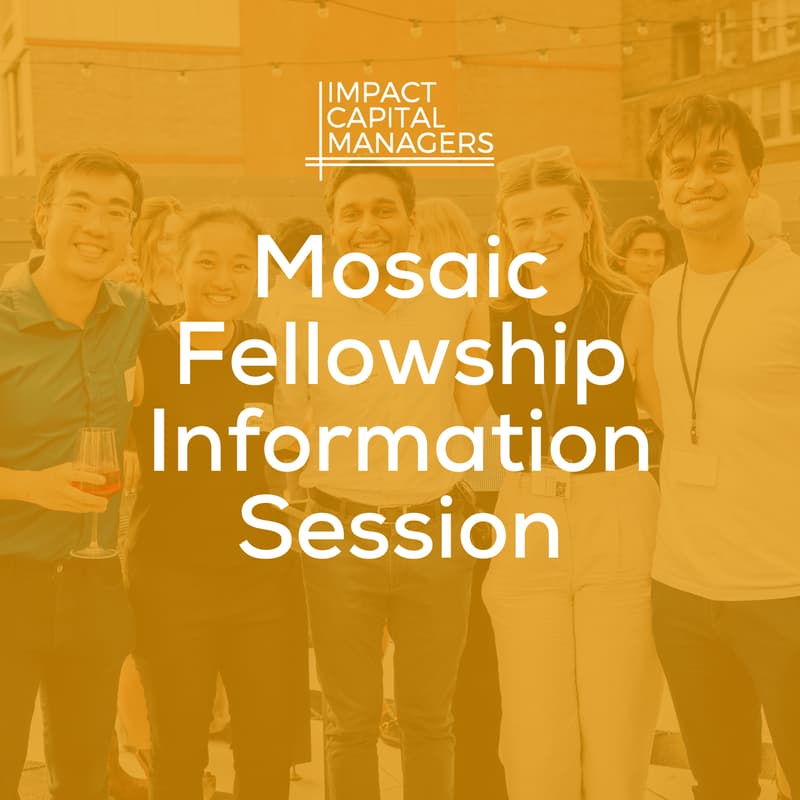 Cover Image for 2027 Mosaic Fellowship Information Session (Option 1)