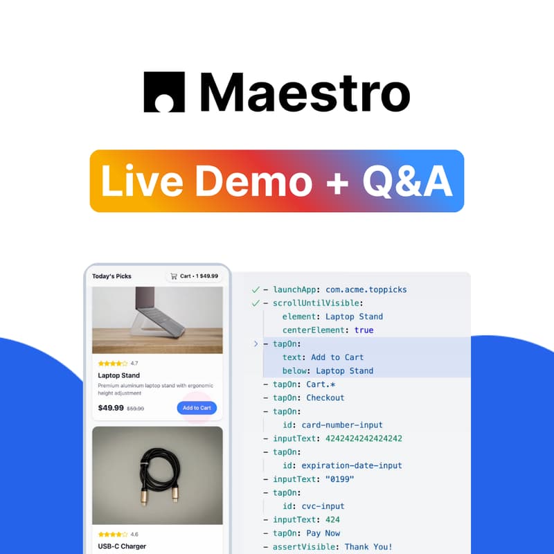 Cover Image for Live Demo: Automate Mobile & Web Testing with Maestro!