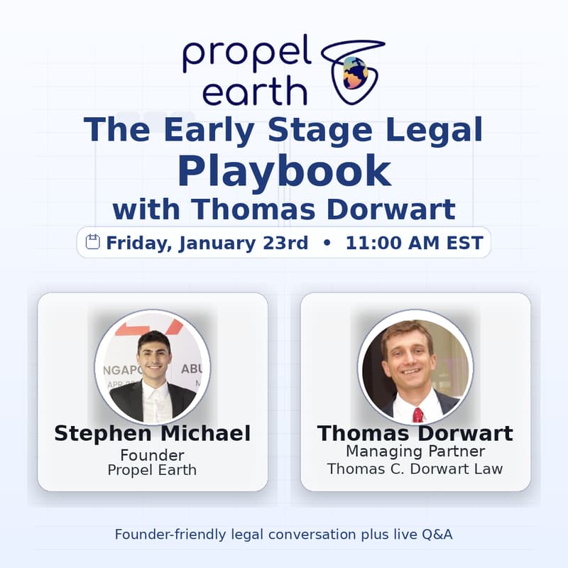 Cover Image for The Early Stage Legal Playbook with Thomas Dorwart