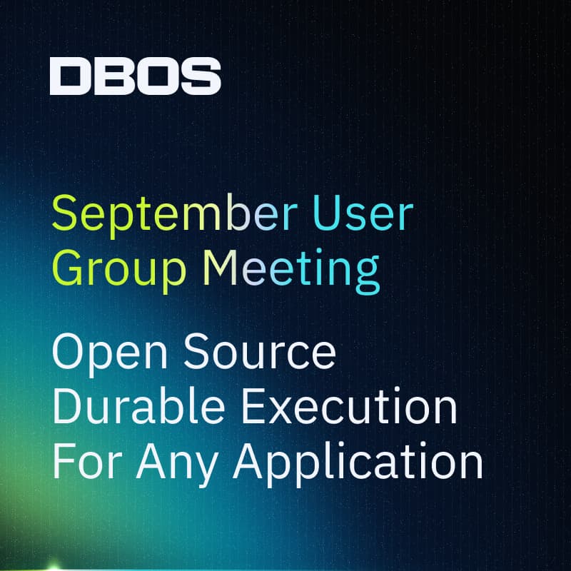 Cover Image for DBOS User Group: Reliable RAG and Agentic AI