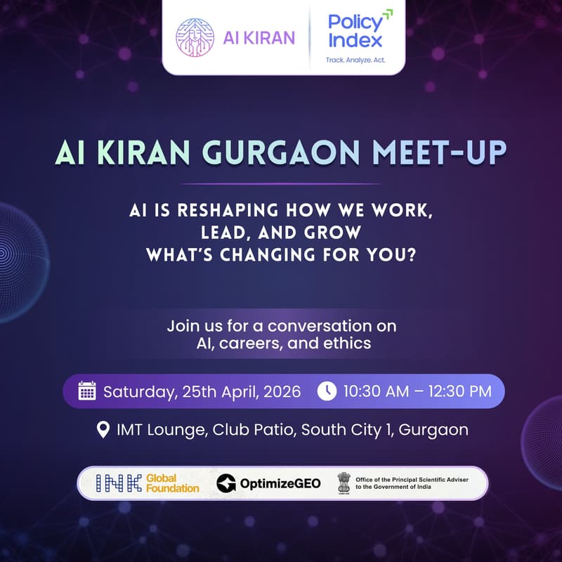 Cover Image for AI Kiran x Policy Index Gurgaon Meet-Up