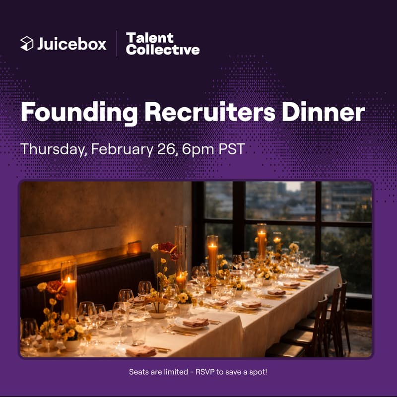 Cover Image for San Francisco ~ Founding Recruiters Dinner