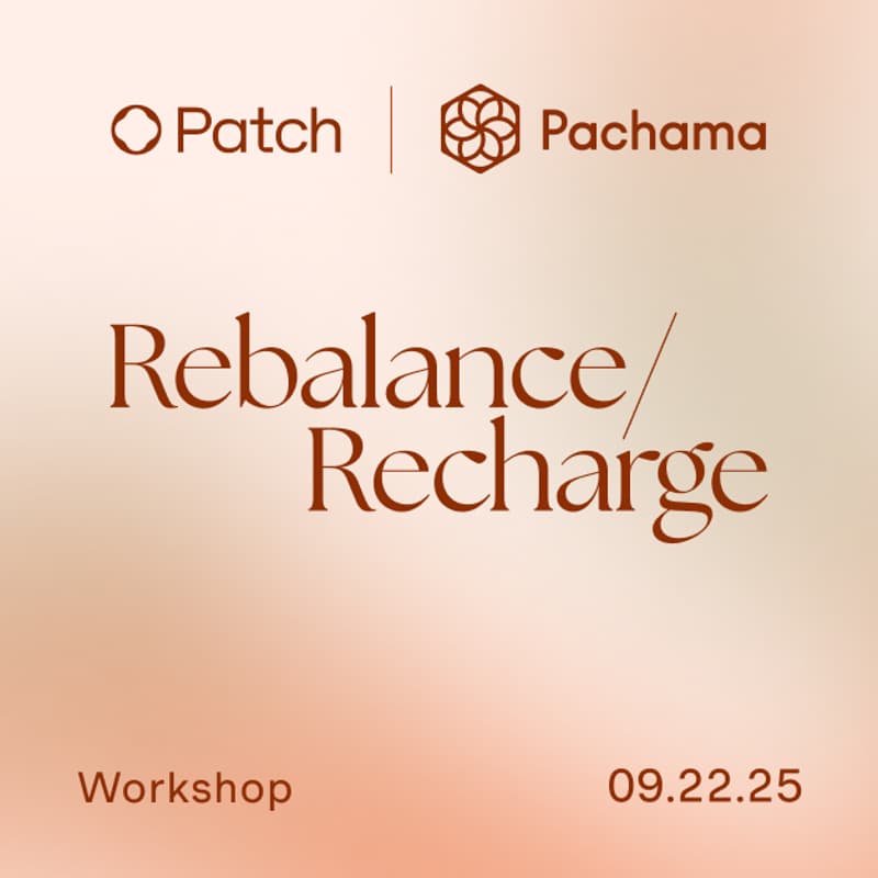 Cover Image for Rebalance/Recharge: Hands-on workshops for sustainability leaders curated by Patch and Pachama