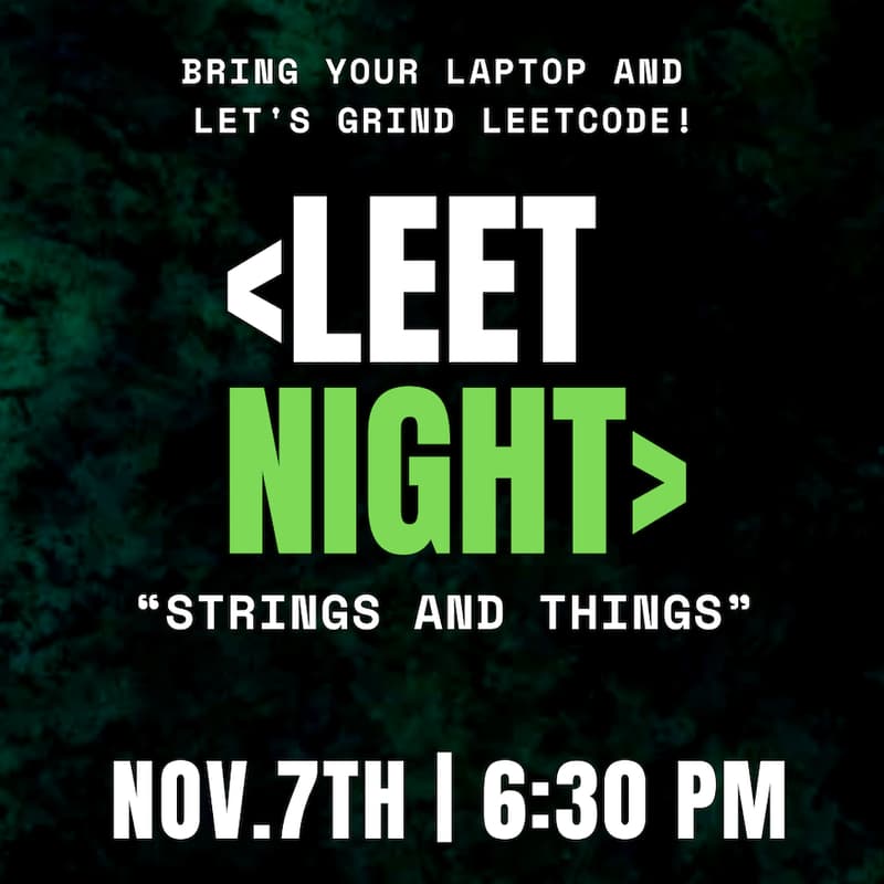 Cover Image for LeetNight: Edmonton's Leetcode Meetup