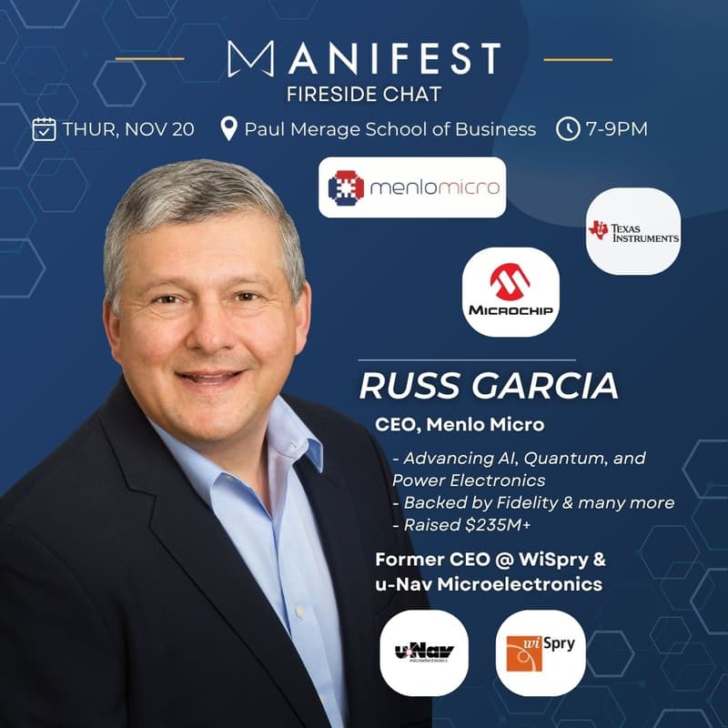 Cover Image for Fireside Chat w/ Russ Garcia - CEO @ Menlo Micro