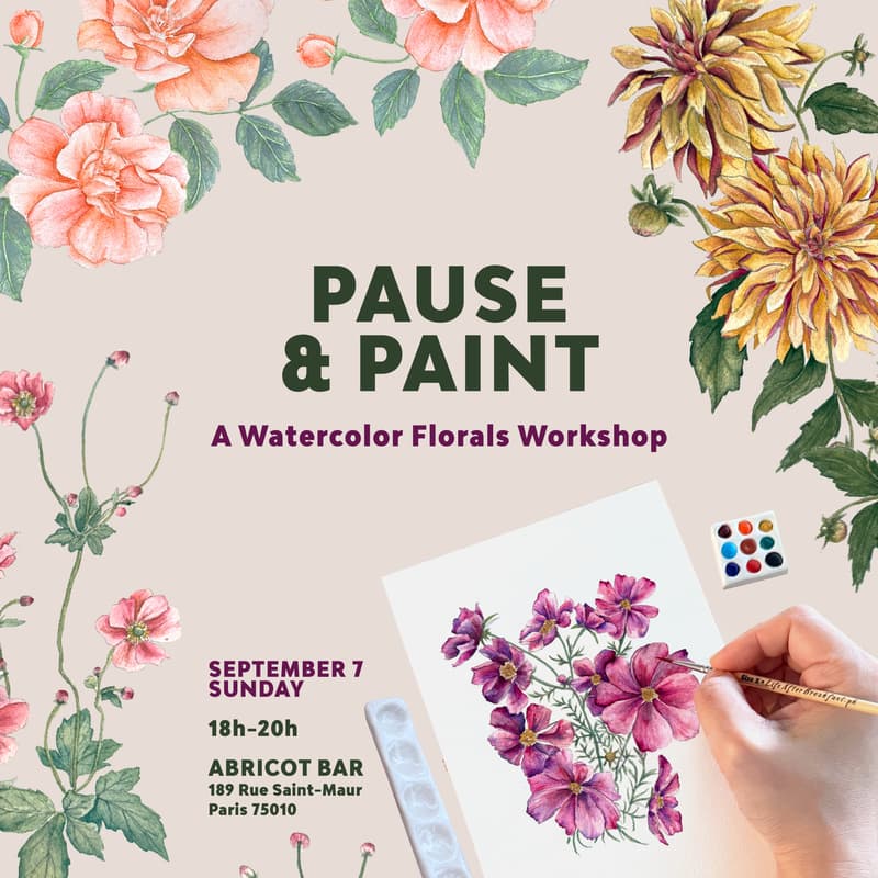 Cover Image for Pause & Paint: A Watercolor Florals Workshop