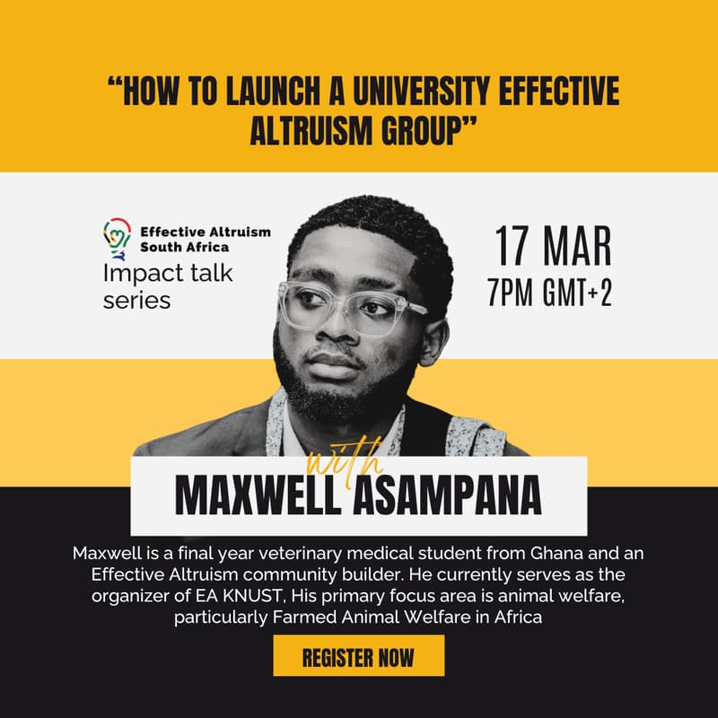 Cover Image for How to launch a University Effective Altruism Group