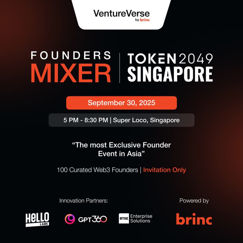 Cover Image for Founders Mixer by VentureVerse | Token2049 Singapore