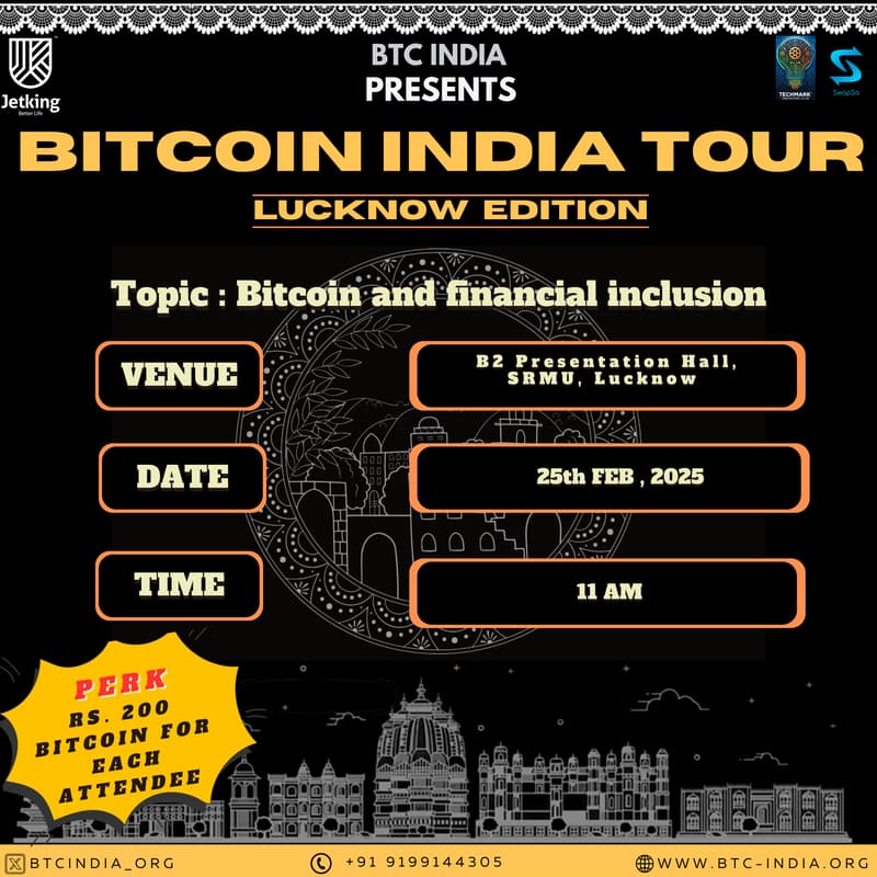 Cover Image for Bitcoin India Tour - Lucknow Edition