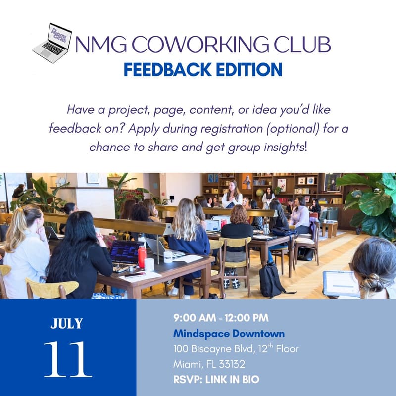 Cover Image for NMG COWORKING CLUB - Feedback Edition