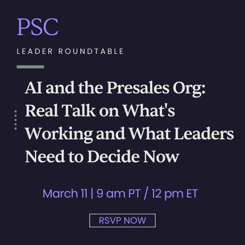 Cover Image for AI and the Presales Org: Real Talk on What's Working and What Leaders Need to Decide Now