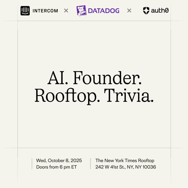Cover Image for AI Founder Rooftop Trivia Party w/ Datadog, Intercom, Auth0