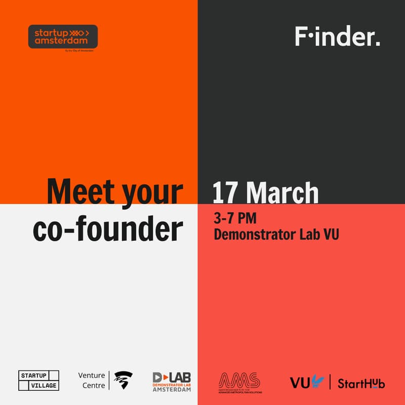Cover Image for Finder: Meet your Co-founder - Startup Career Event Amsterdam