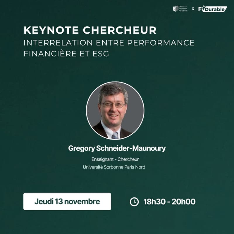 Cover Image for Keynote chercheur - Interrelation entre performance financière et ESG