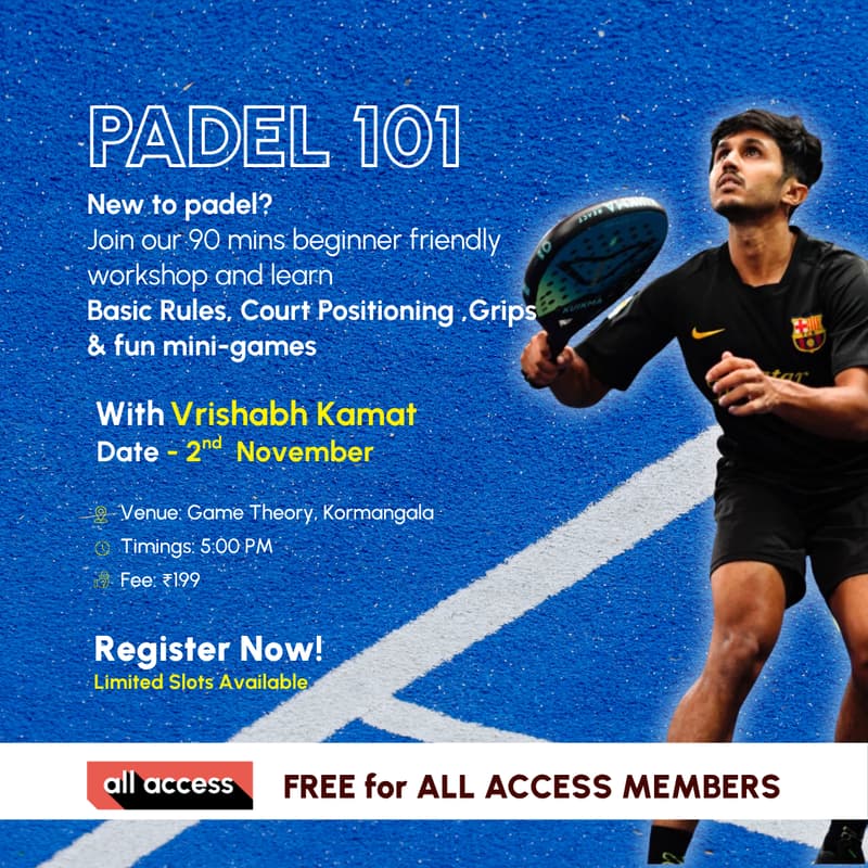 Cover Image for Padel 101 - NGV Koramangala 🎾