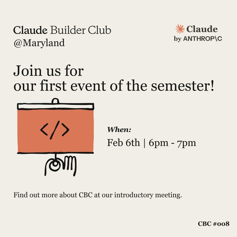 Cover Image for Claude Builder Club #1 Spring 2026