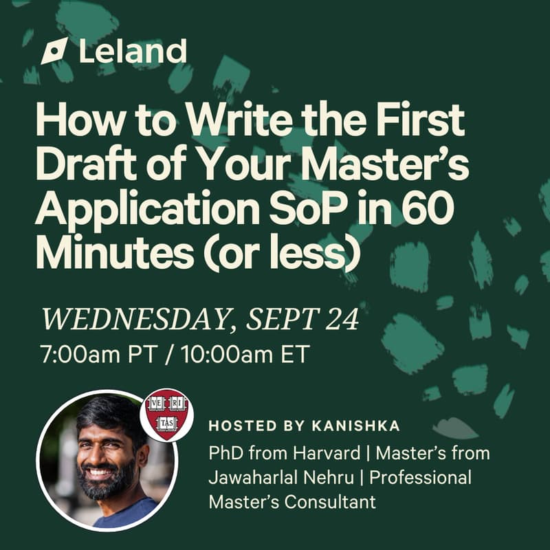 Cover Image for How to Write the First Draft of Your Master’s Application SoP in 60 Minutes (or less)