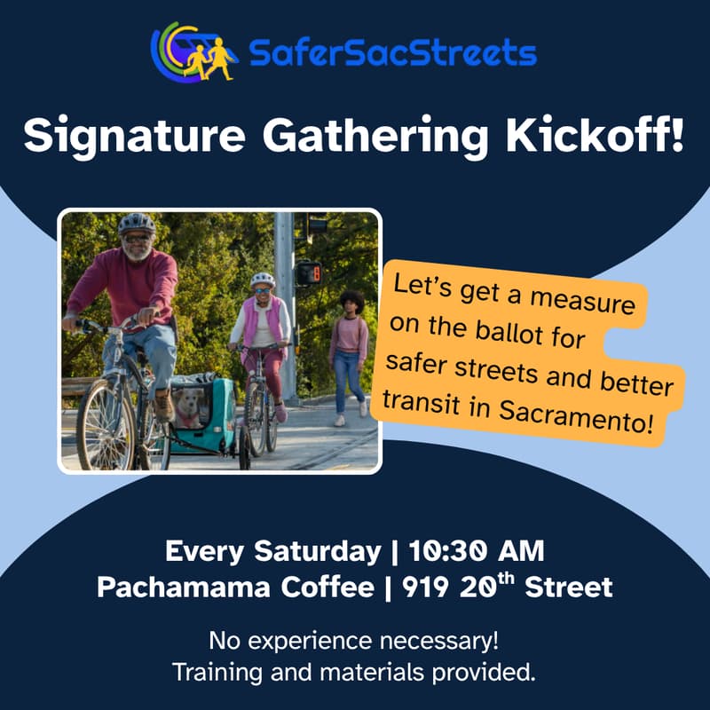 Cover Image for Safer Sac Streets Signature Gathering: Midtown Farmer's Market (Second Shift)
