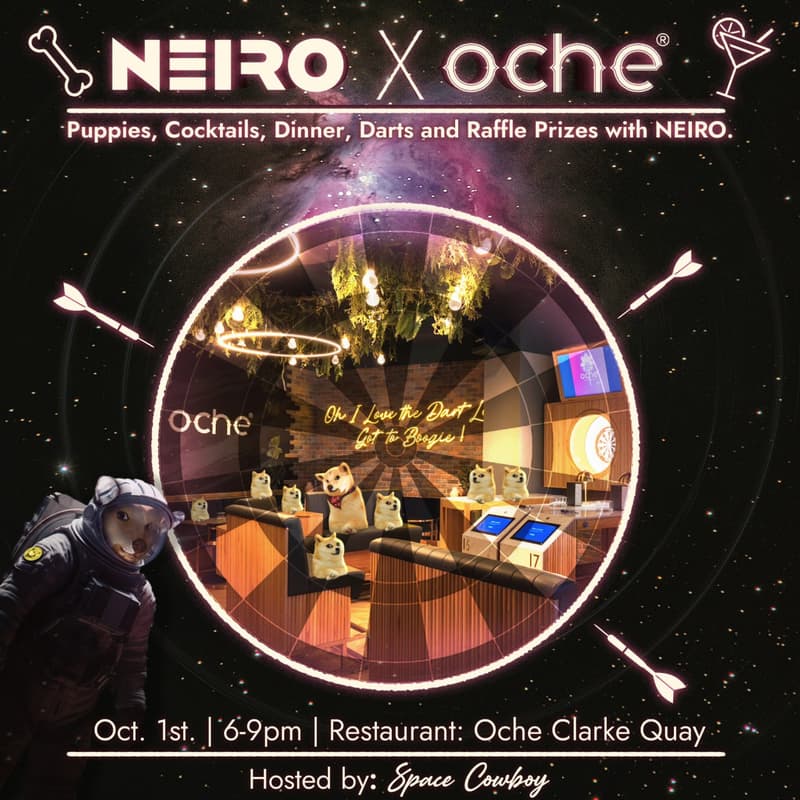 Cover Image for Puppies, Cocktails, Dinner, Darts and Raffle Prizes with NEIRO