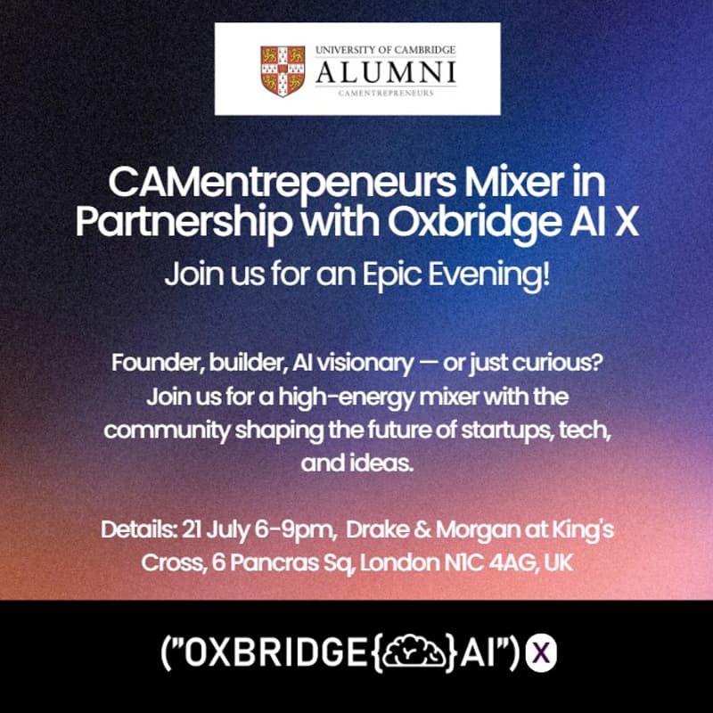 Cover Image for CAMentrepreneurs and Oxbridge AI X networking event